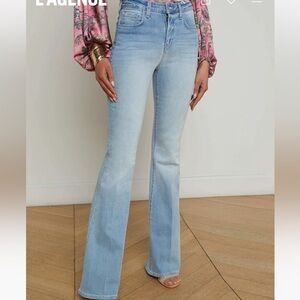 L'AGENCE Light Blue Flare Jeans